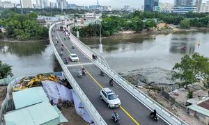 Cầu giảm ùn tắc cửa ngõ Nam TP HCM thông xe Cầu giảm ùn tắc cửa ngõ Nam TP HCM thông xe
