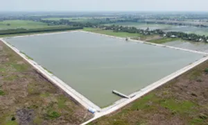 Vận hành hồ trữ nước ngọt rộng 50 ha Vận hành hồ trữ nước ngọt rộng 50 ha