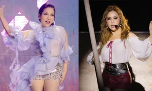 Mỹ Linh nhào lộn, Minh Tuyết đu thang dây thi show 'Đạp gió' Mỹ Linh nhào lộn, Minh Tuyết đu thang dây thi show 'Đạp gió'