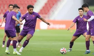 Tuyển Việt Nam làm quen 'sân khấu' chung kết ASEAN Cup Tuyển Việt Nam làm quen 'sân khấu' chung kết ASEAN Cup